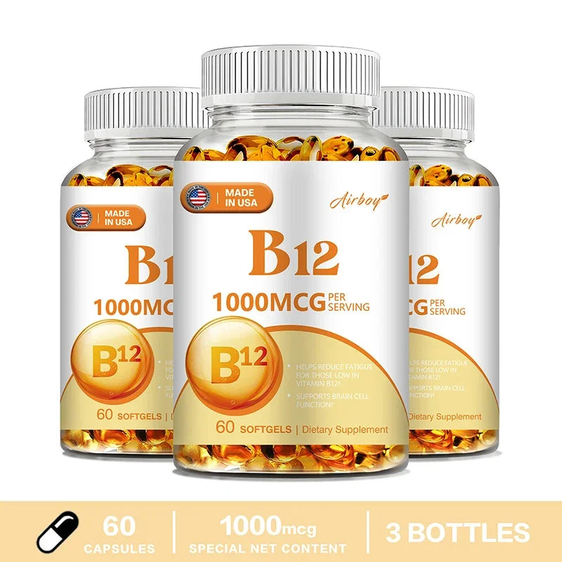 Vitamin B12 1000mcg - Supports Energy Metabolism, Mood and Nervous System Health