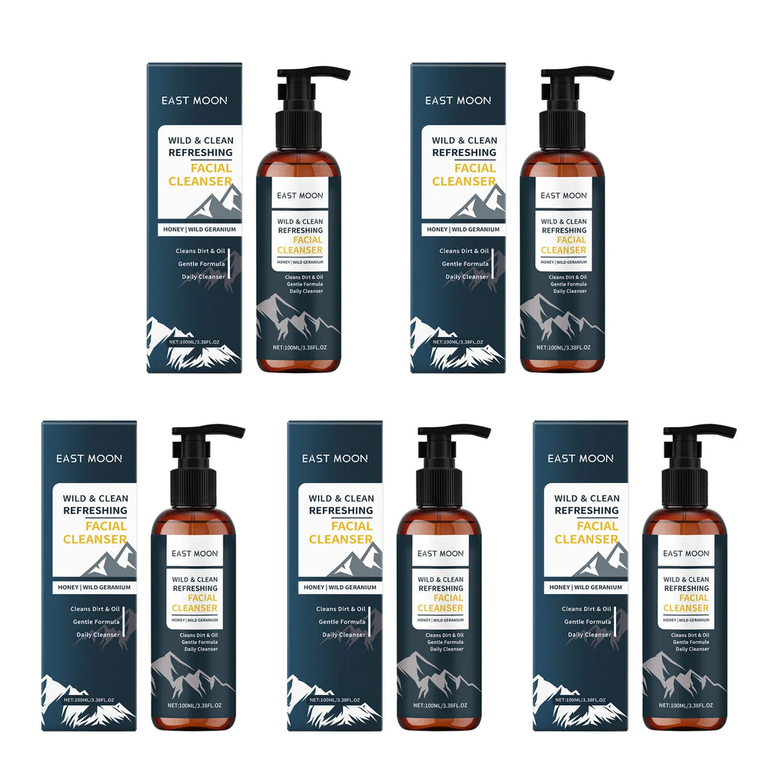 Men's Nourishing Facial Cleanser Refine Pores Brightening Gentle Oil Control Face Wash for Deep Cleansing & Refreshing Skin