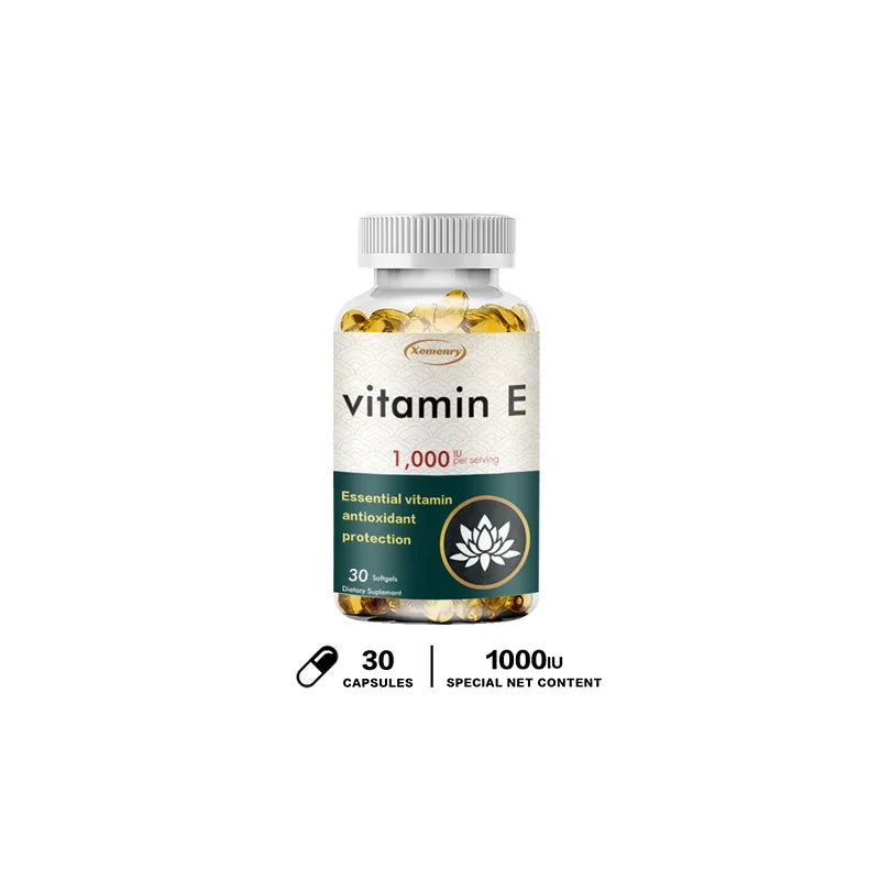 Vitamin E Capsules - Facial Care, Skin, Heart  Health, Anti-Aging, Antioxidant