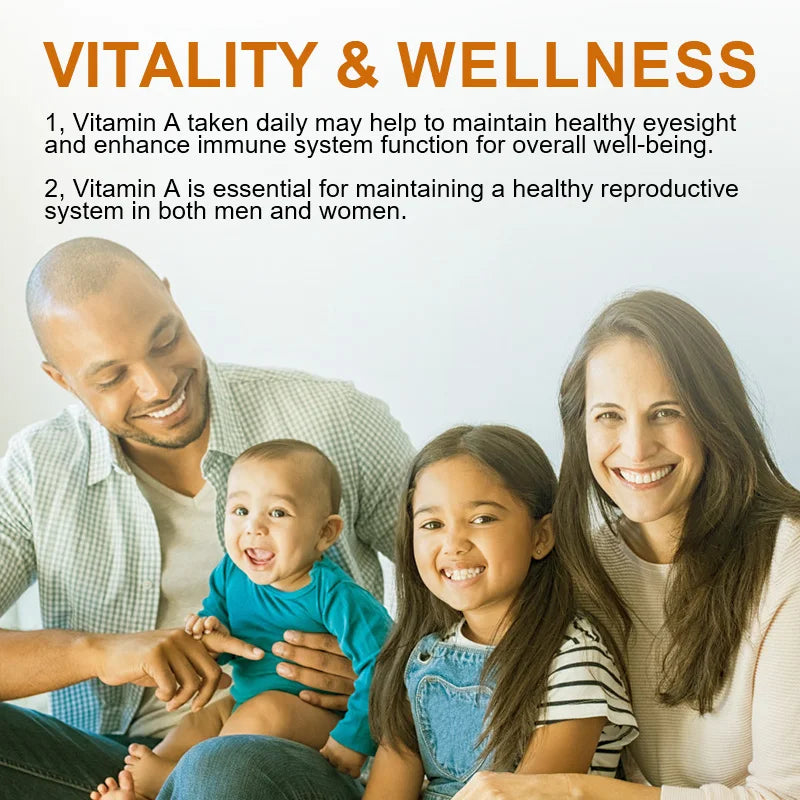 BEWORTHS Vitamin A Capsules Effectively Antioxidant Skin Care Enhances Immunity and Supports Eye and Bone Health