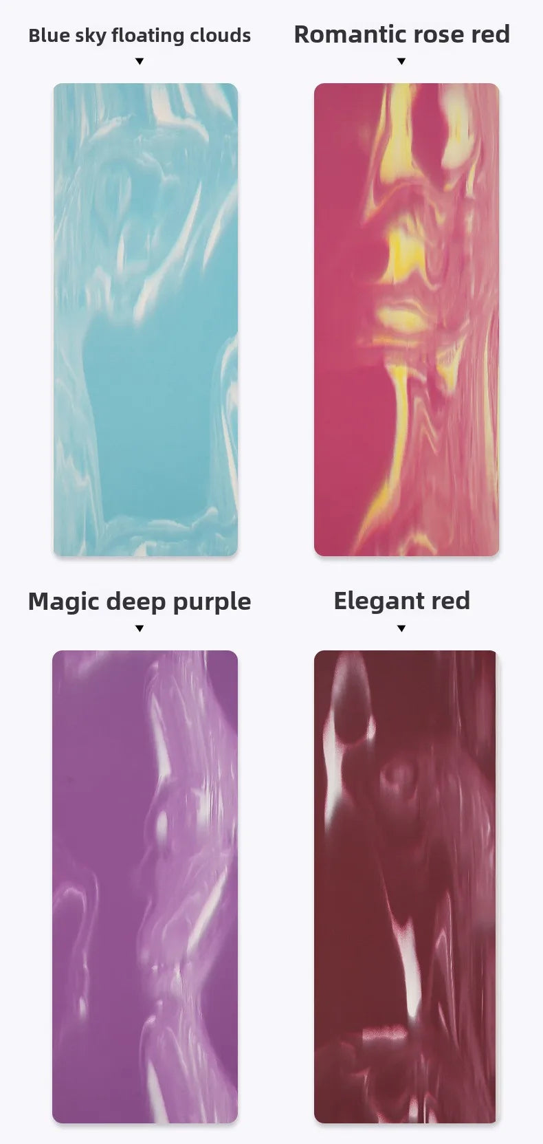 ‌Contrast-Colored PU & Natural Rubber Yoga Mat - Anti-Slip, Moisture-Wicking Dance/Fitness Mat with Artistic Design (Premium Edi