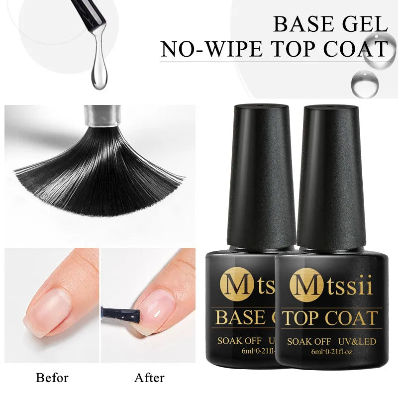 Mtssii 10Pcs/Set Christmas Gel Nail Polish Nail Art Sparkle Gold Red Green Gel Polish Varnish Semi Permanen Gel New Year Nail