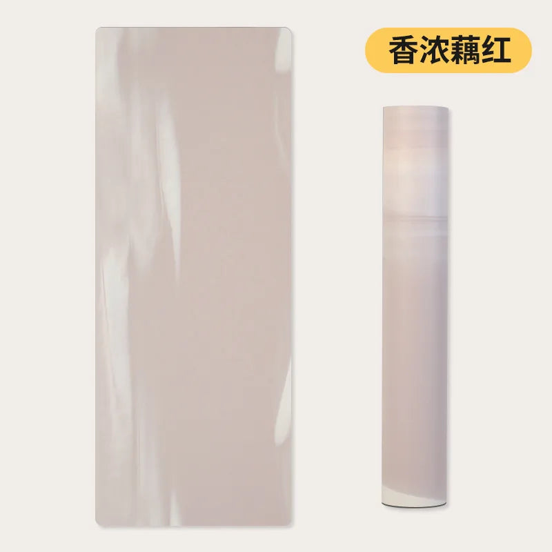 ‌Contrast-Colored PU & Natural Rubber Yoga Mat - Anti-Slip, Moisture-Wicking Dance/Fitness Mat with Artistic Design (Premium Edi