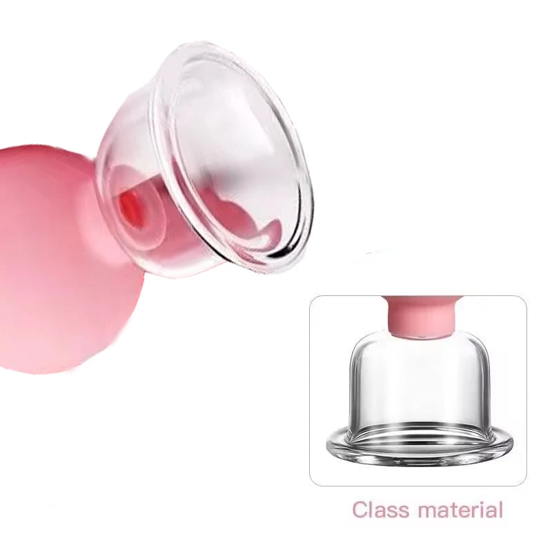 Rubber Face Massager Vacuum Cupping Face Skin Lifting Facial Cups Anti Cellulite Cup Anti-Wrinkle Cupping Therapy Facial Tool