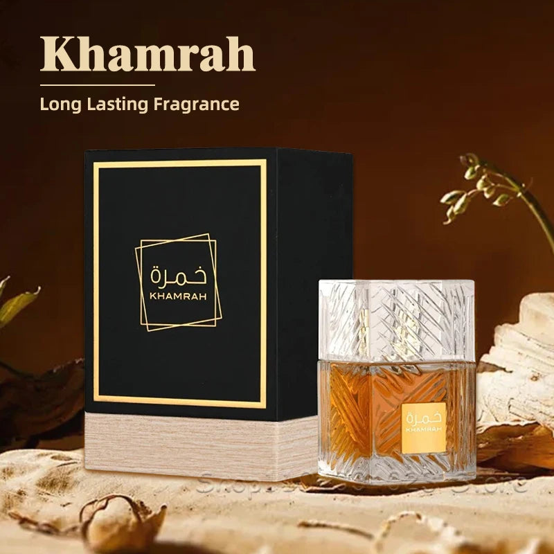Lattafa Khamrah Perfume Eau de Parfum Spray Original Arabian Perfume Aromatic Spicy Fragrance For Women For Men For Evening Wear
