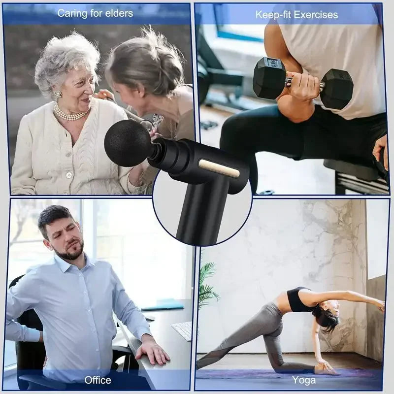 Portable fascia gun deep tissue massage mini lightweight adjustable speed massage device suitable for full body massage