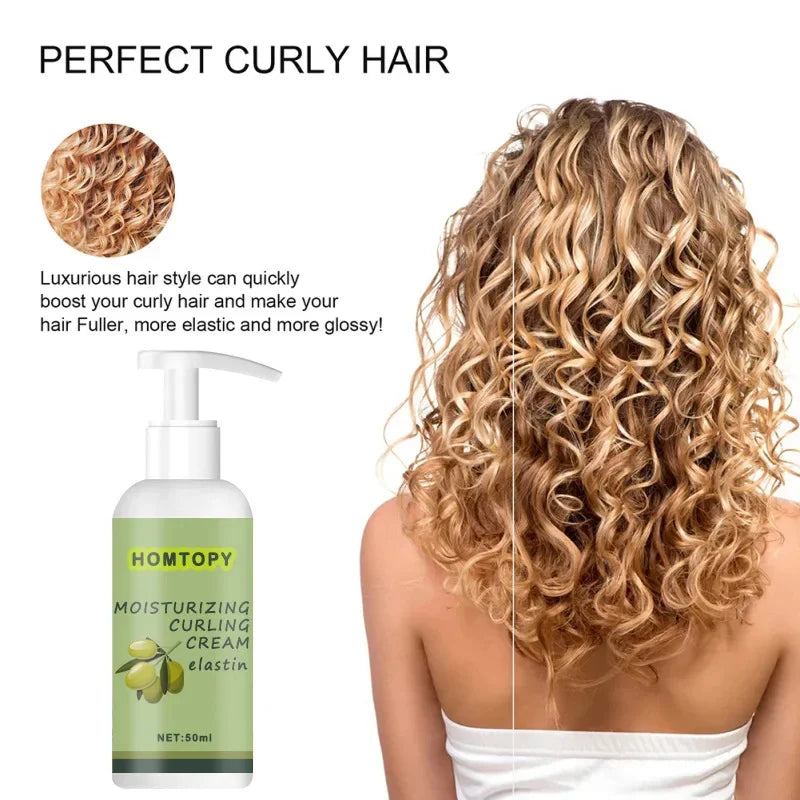 Natural Curl Hair Cream for Curly Hair Styling Curling Moisture Lotion Anti Frizzy Bounce Sculpting Boost Hair Conditioner Care