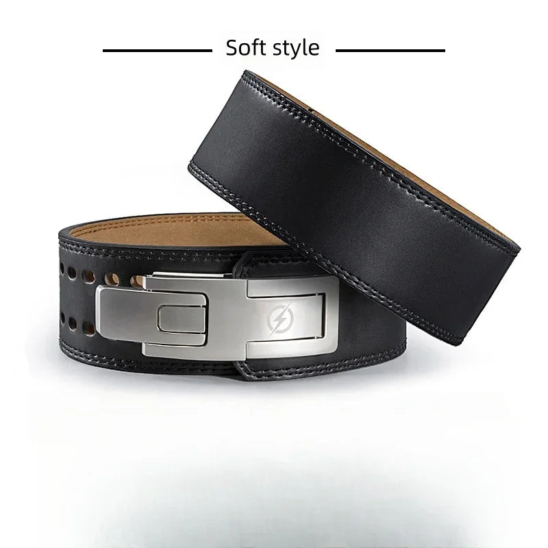 Powerlifting Lever Gym Belt Fitness Body Building Gym Waist Trainer Cowhide Belts Squats Lever Weight Lifting Belt for excercise