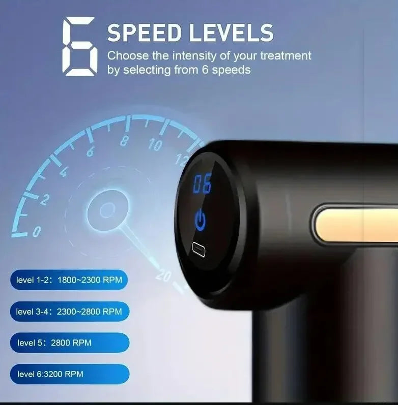 Portable fascia gun deep tissue massage mini lightweight adjustable speed massage device suitable for full body massage