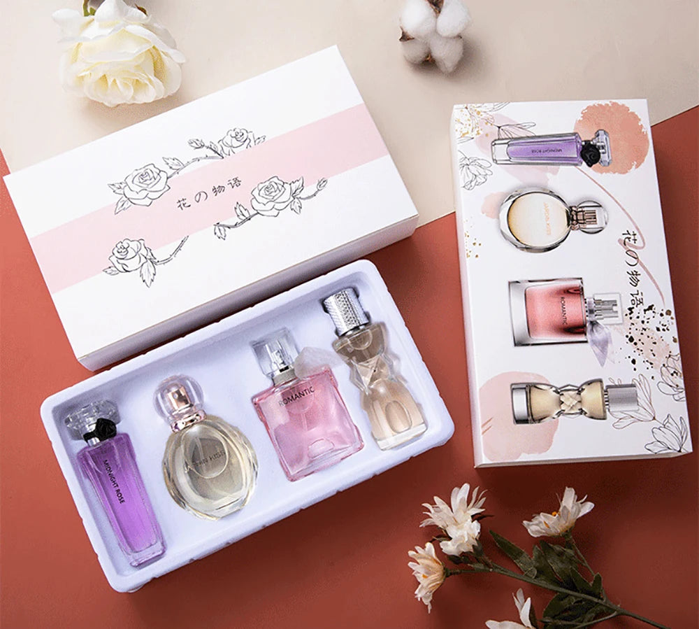 Gift Box Four Piece Set Perfume Women Lasting Fragrance Body Spray Floral Scent Pheromone Eau De Parfum Cologne 105ml Toilette