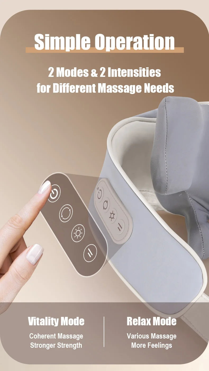 JianYouCare electrical neck shoulder body massager Heated Kneading Shiatsu Shawl Cervical back Massage machine Relieve fatigue