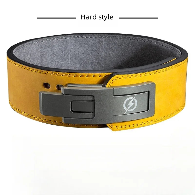 Powerlifting Lever Gym Belt Fitness Body Building Gym Waist Trainer Cowhide Belts Squats Lever Weight Lifting Belt for excercise