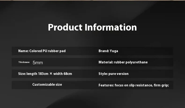 ‌Contrast-Colored PU & Natural Rubber Yoga Mat - Anti-Slip, Moisture-Wicking Dance/Fitness Mat with Artistic Design (Premium Edi