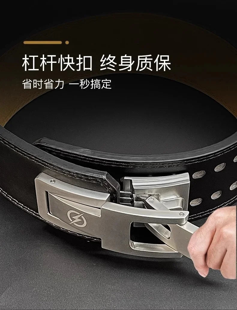 Powerlifting Lever Gym Belt Fitness Body Building Gym Waist Trainer Cowhide Belts Squats Lever Weight Lifting Belt for excercise