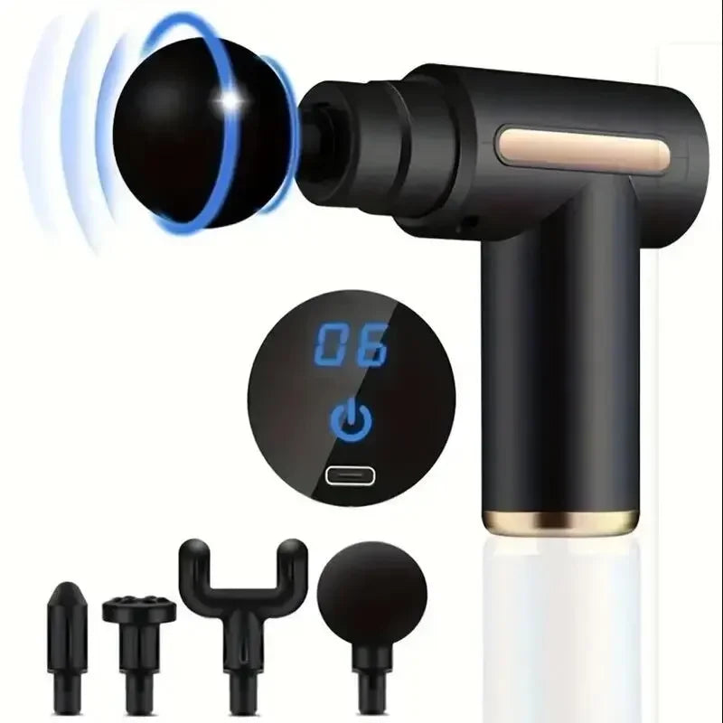 Portable fascia gun deep tissue massage mini lightweight adjustable speed massage device suitable for full body massage
