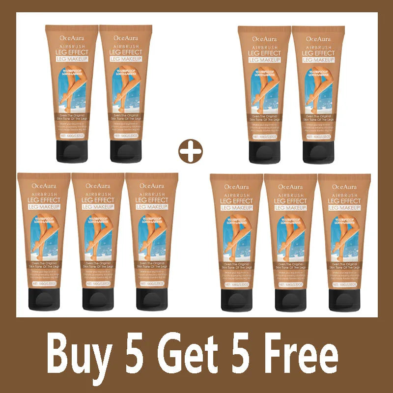 Waterproof Long Lasting Leg Makeup Lotion Even Skin Tone Body Foundation Body Tanning Cream Medium Bronze Leg Makeup