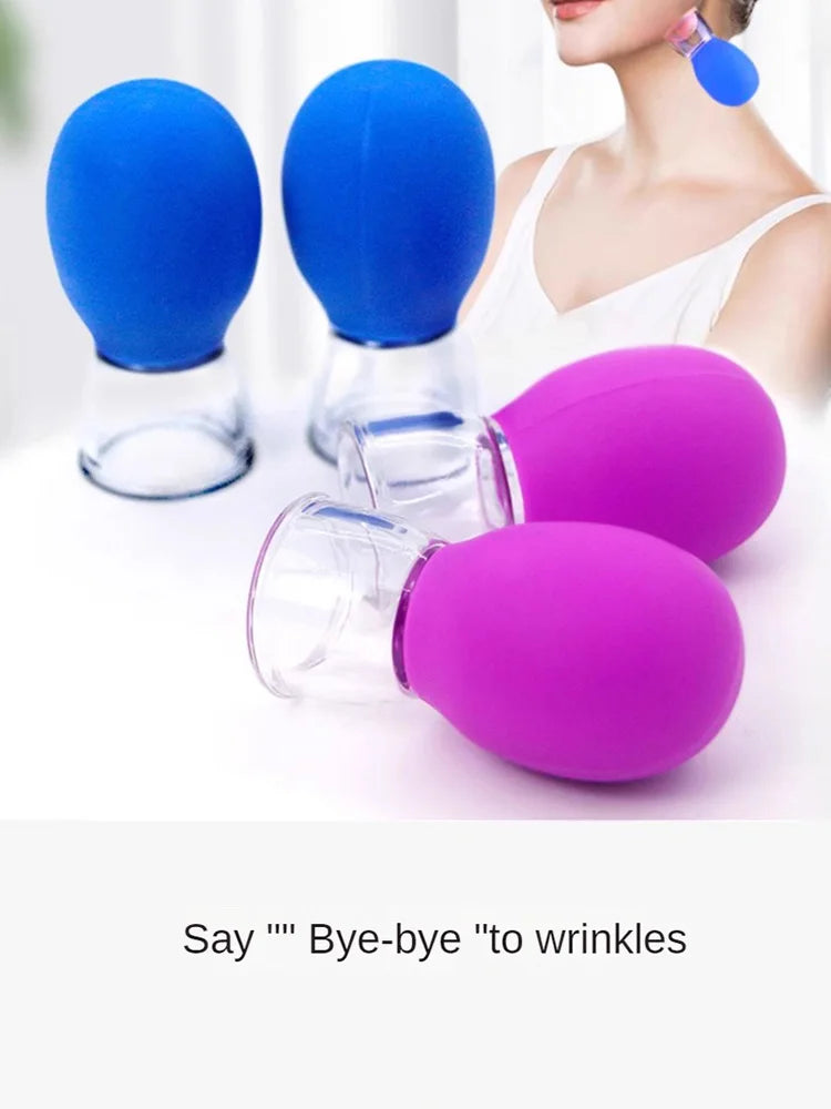 Silicone Cupping Massage Cup For Body Face Neck Eye Massager Vacuum Tank Body Facial Care, Anti-aging Beauty Tool