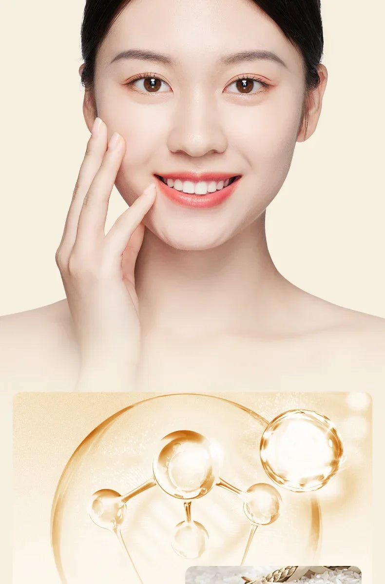 Rice Raw Pulp Facial Cleanser Face Wash Foam skincare Moisturizing Skin Brightening Rejuvenation Face Cleanser Skin Care