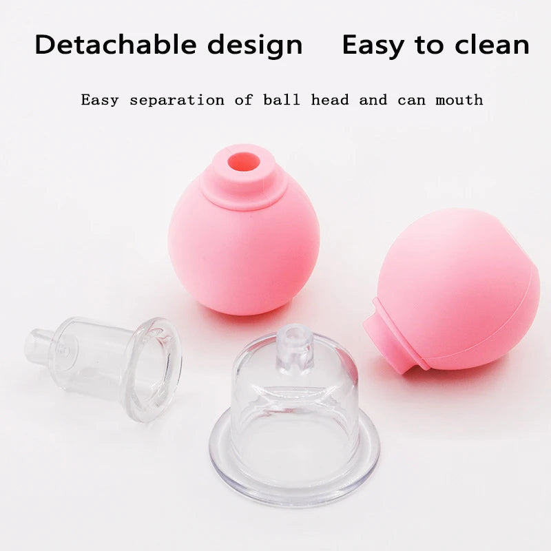 Rubber Face Massager Vacuum Cupping Face Skin Lifting Facial Cups Anti Cellulite Cup Anti-Wrinkle Cupping Therapy Facial Tool