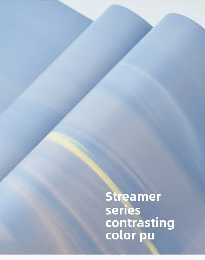 ‌Contrast-Colored PU & Natural Rubber Yoga Mat - Anti-Slip, Moisture-Wicking Dance/Fitness Mat with Artistic Design (Premium Edi