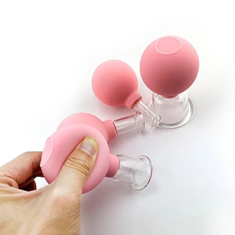 Rubber Face Massager Vacuum Cupping Face Skin Lifting Facial Cups Anti Cellulite Cup Anti-Wrinkle Cupping Therapy Facial Tool