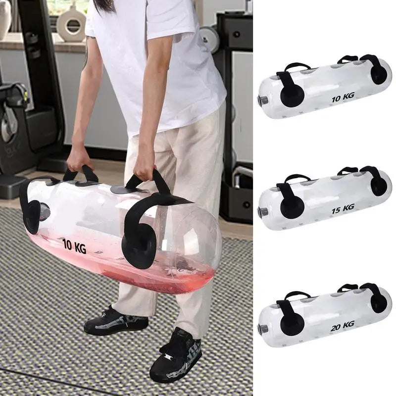 Fitness Aqua Bag 10/15/20/30kg Inflatable Water Power Bags for Weightlifting Workout Home Gym Body Building Fitness Equipment