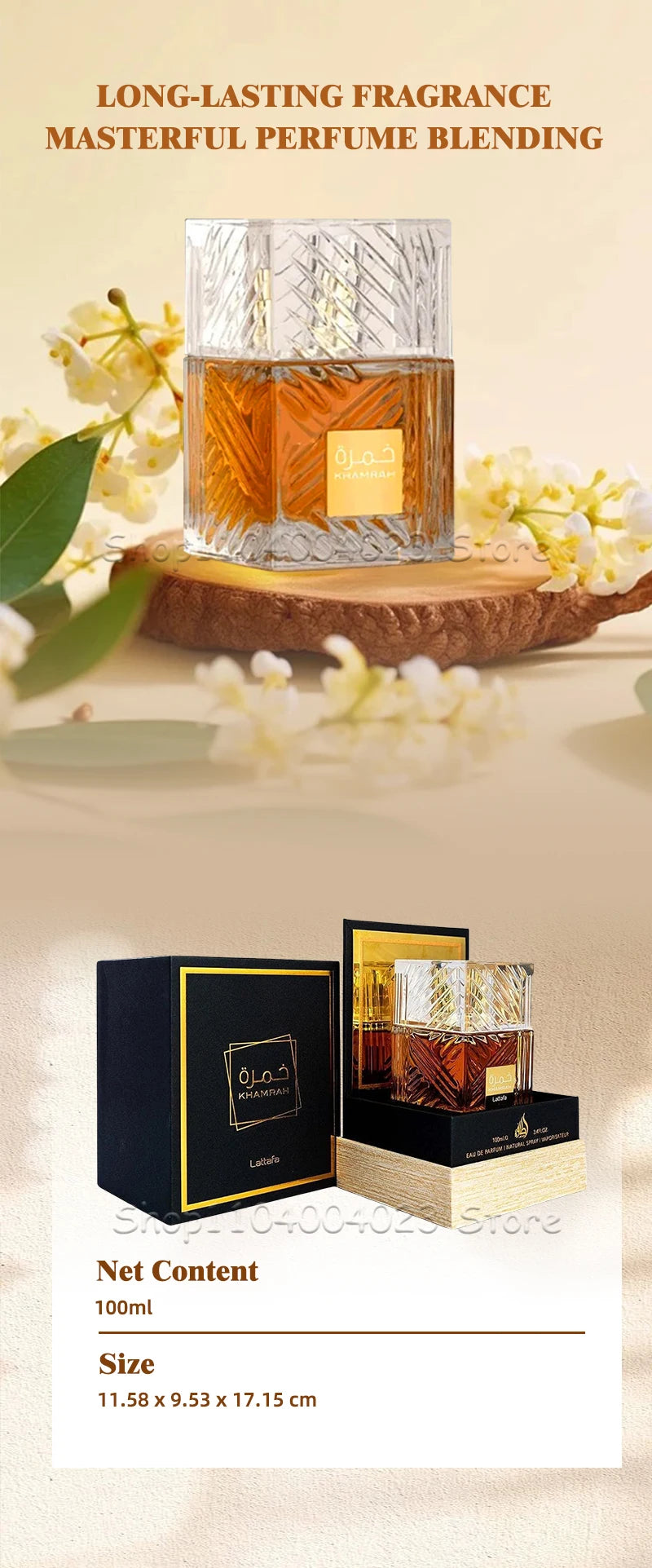 Lattafa Khamrah Perfume Eau de Parfum Spray Original Arabian Perfume Aromatic Spicy Fragrance For Women For Men For Evening Wear