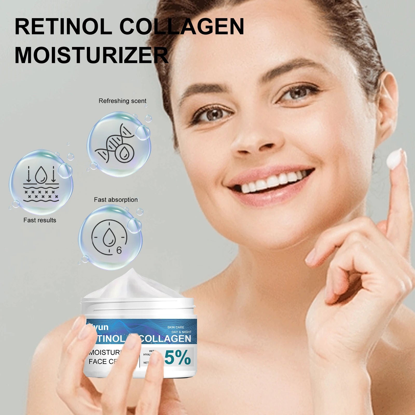 Retinol Anti-wrinkle Cream For Men Collagen Anti-Aging Removal Face & Neck Wrinkle Efficient Moisturize Firming Korean Skin Care