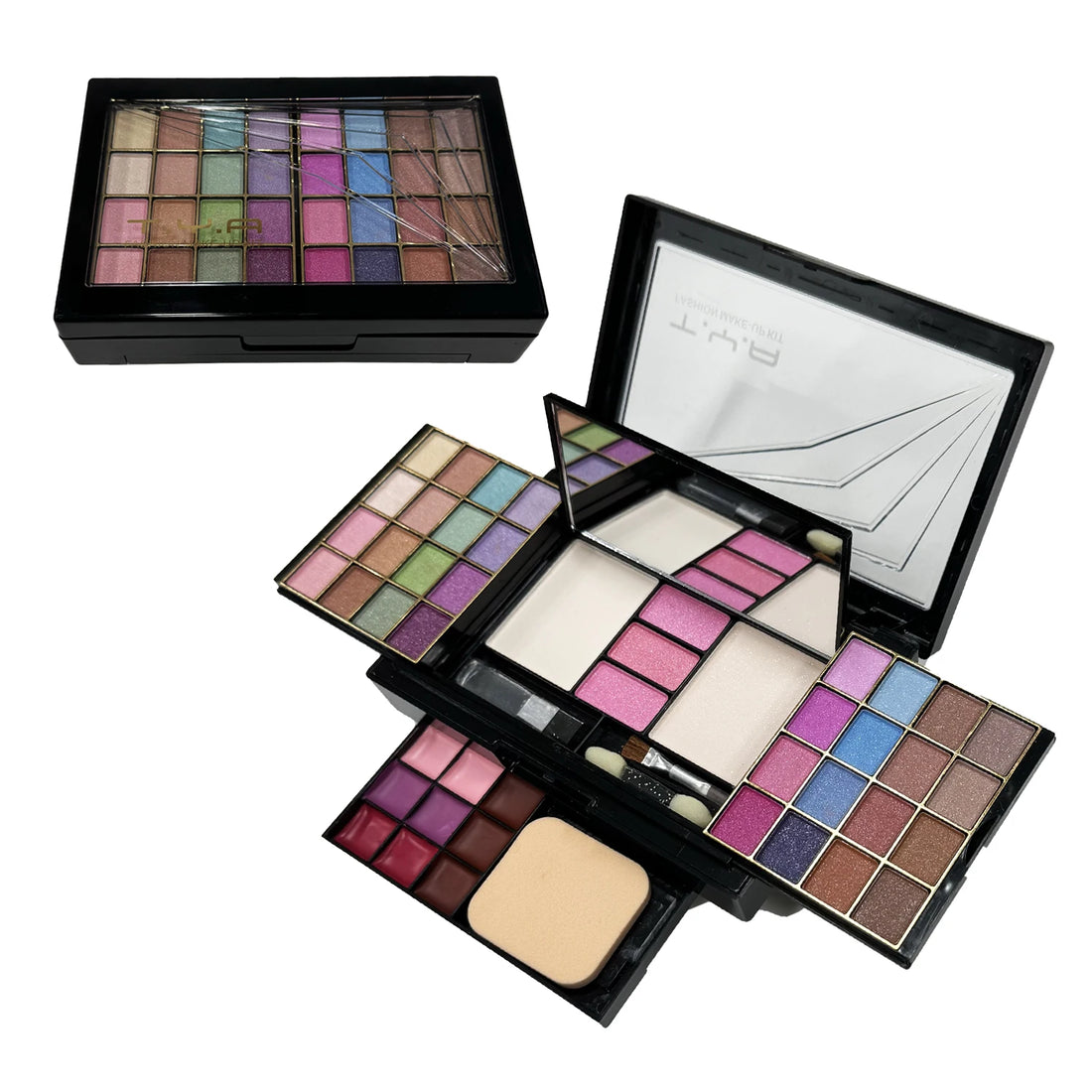 TYA Makeup set 46 colors Pearl eye shadow Powder puff Powder blusher Lip gloss set combination T6145