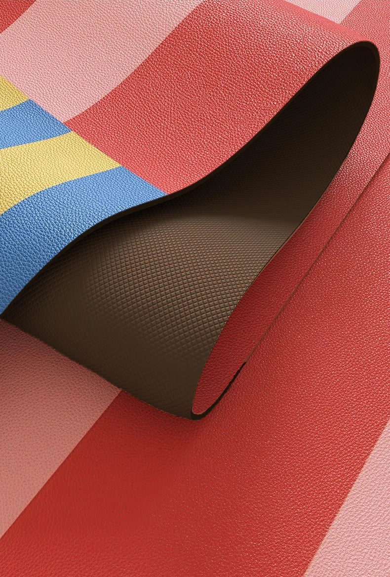 Kitchen Special Carpet PVC Waterproof and Oil-proof Carpet Easy To Clean Cushioning Rugs Artistic Striped Decorative Carpet Mats