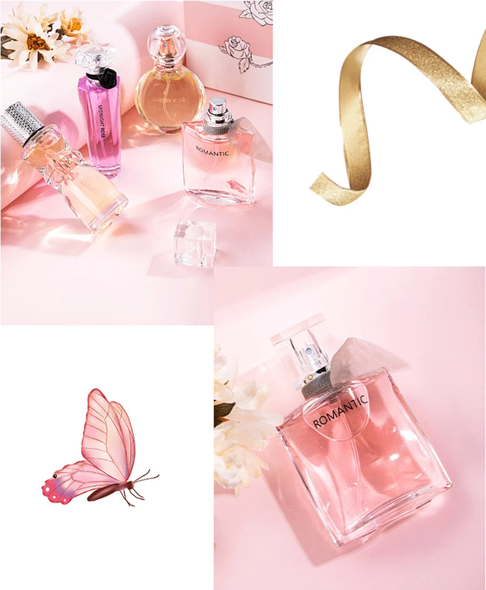 Gift Box Four Piece Set Perfume Women Lasting Fragrance Body Spray Floral Scent Pheromone Eau De Parfum Cologne 105ml Toilette
