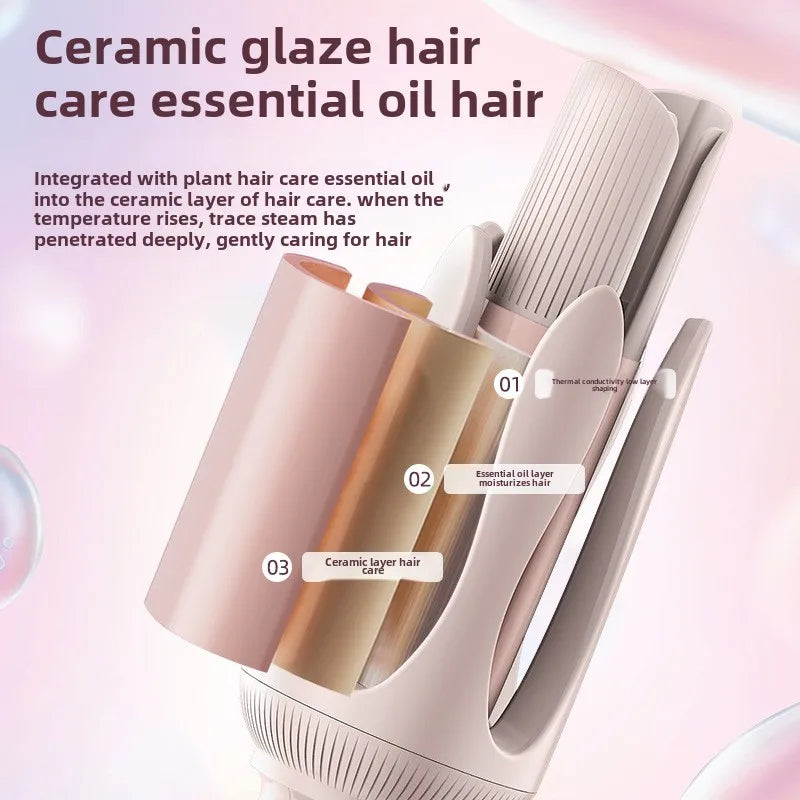 Advanced Hair Curling Iron New Hair Curler with LED Display Anti-Tangle & Auto-Off Protable Curling Wand for Home and Travel Use