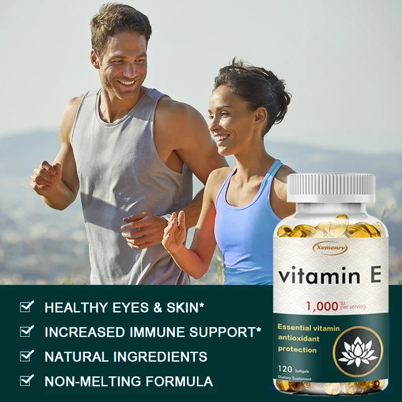 Vitamin E Capsules - Facial Care, Skin, Heart  Health, Anti-Aging, Antioxidant