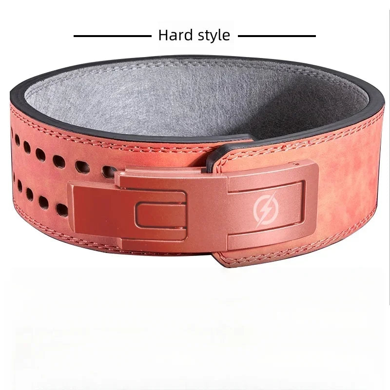 Powerlifting Lever Gym Belt Fitness Body Building Gym Waist Trainer Cowhide Belts Squats Lever Weight Lifting Belt for excercise