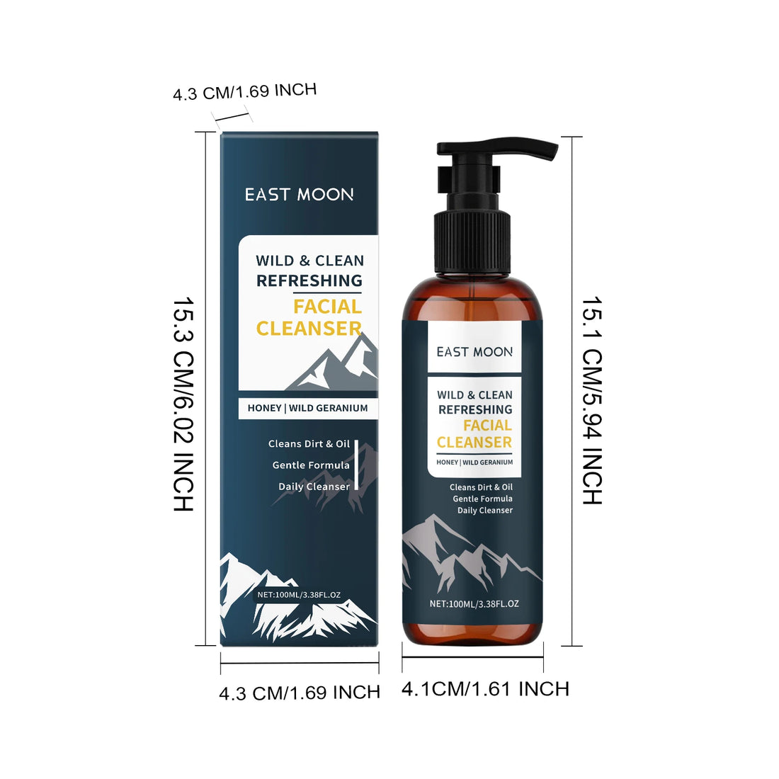 Men's Nourishing Facial Cleanser Refine Pores Brightening Gentle Oil Control Face Wash for Deep Cleansing & Refreshing Skin