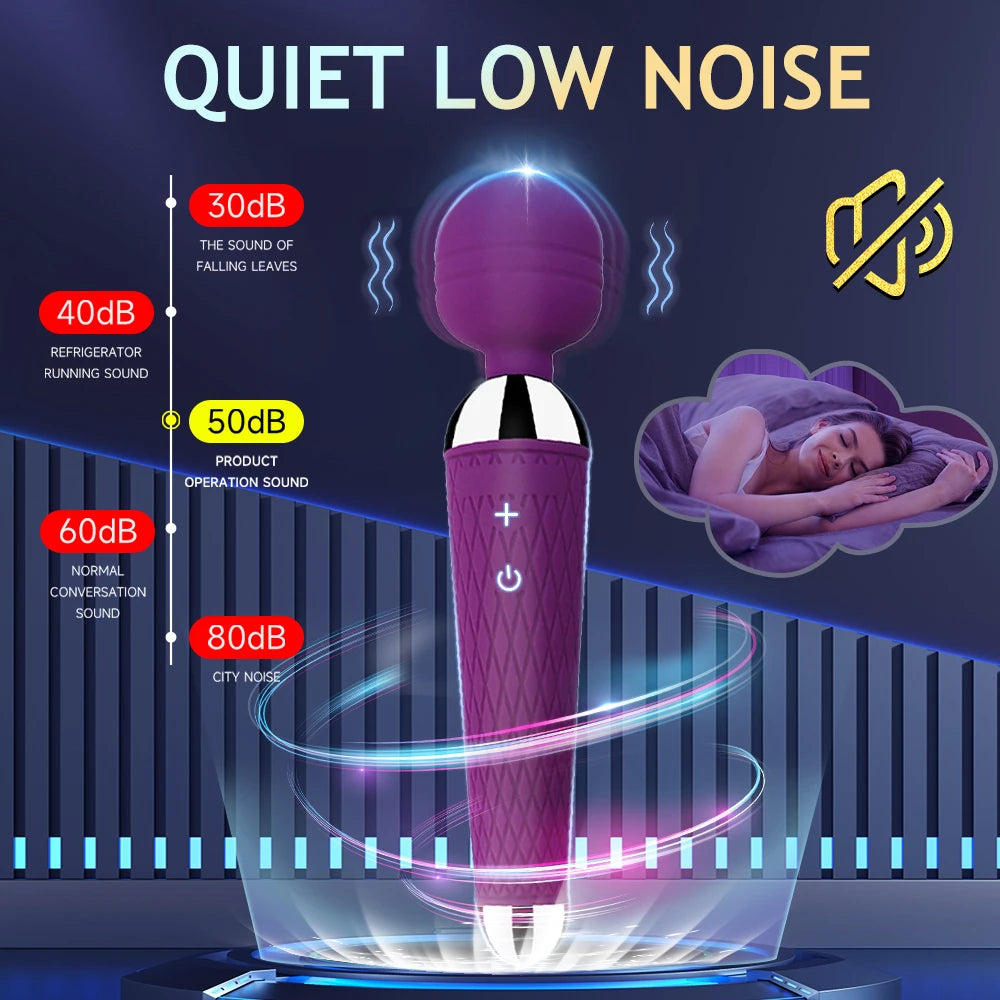 Powerful Clitoris Vibrators USB Recharge Magic Wand AV Vibrator Massager Sexual Wellness Erotic Sex Toys for Women Adult Product