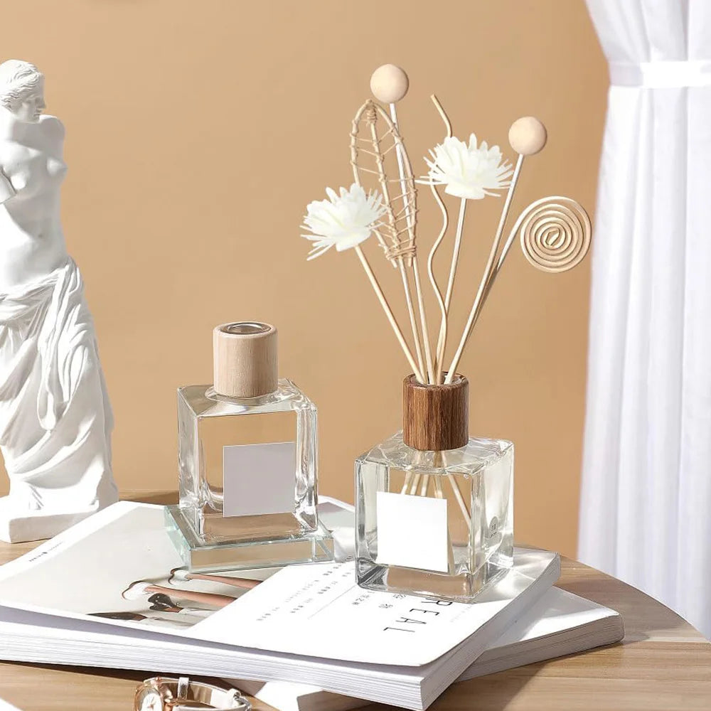 12PCS Natural Rattan Reed Diffuser Sticks Unscented Essential Oil Aromatherapy Set