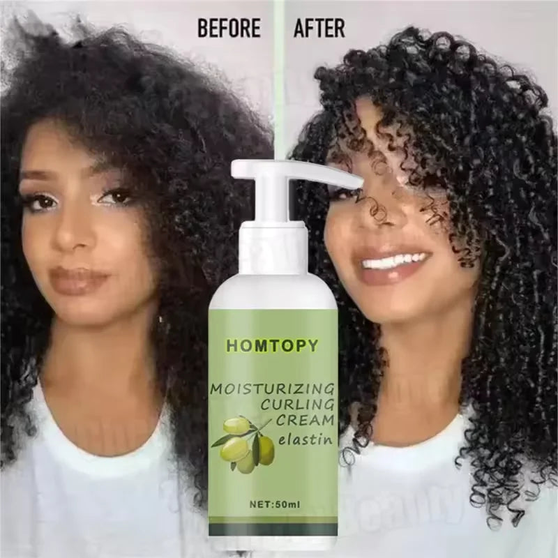 Natural Curl Hair Cream for Curly Hair Styling Curling Moisture Lotion Anti Frizzy Bounce Sculpting Boost Hair Conditioner Care