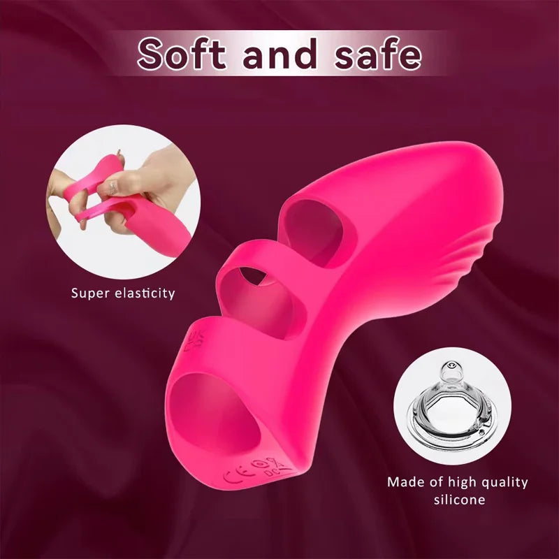 Finger Vibrator For Female Clitoral G Spot Stimulator Nipple Massager Sexual Pleasure Mini Couple Sex Toy For Women Adults 18