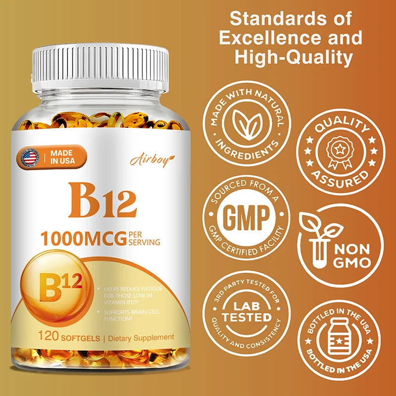 Vitamin B12 1000mcg - Supports Energy Metabolism, Mood and Nervous System Health
