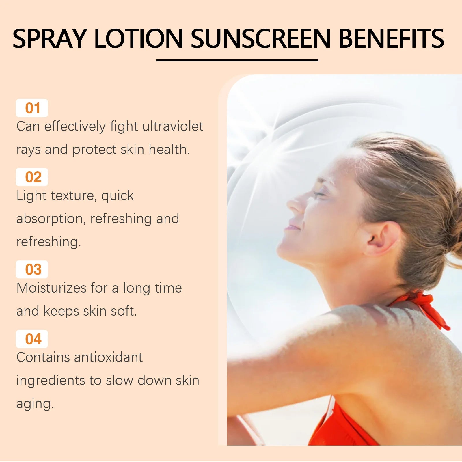 Sunscreen Spray Spf50 Waterproof Facial Body Long Lasting Sun Block Isolation Mist UV Protector Brightning Moisturizer Skin Care