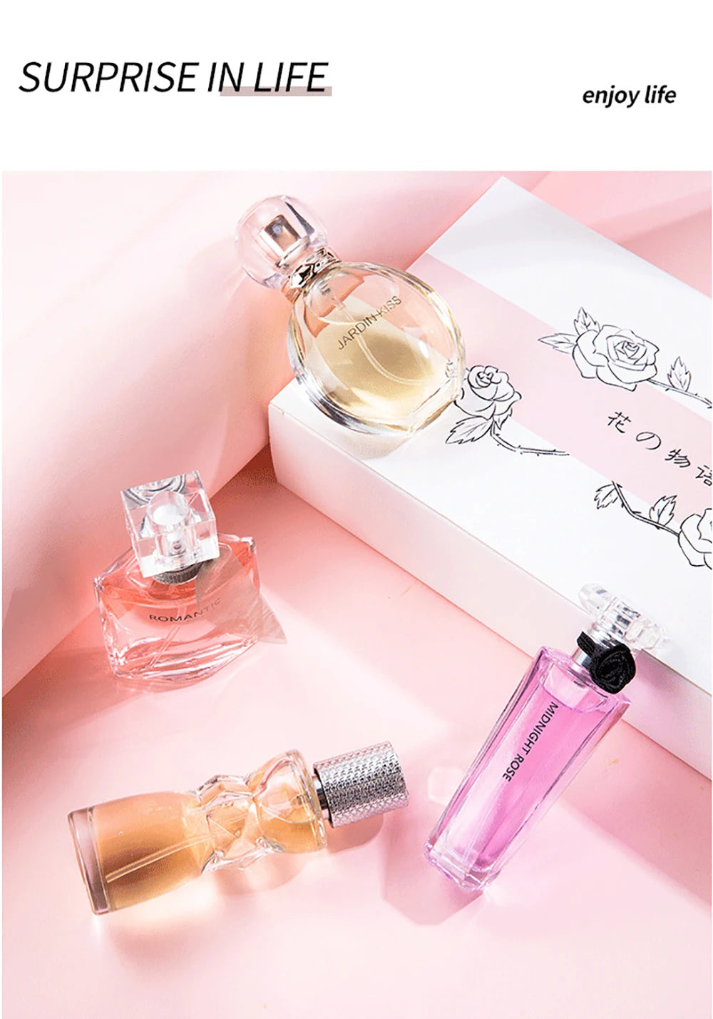 Gift Box Four Piece Set Perfume Women Lasting Fragrance Body Spray Floral Scent Pheromone Eau De Parfum Cologne 105ml Toilette