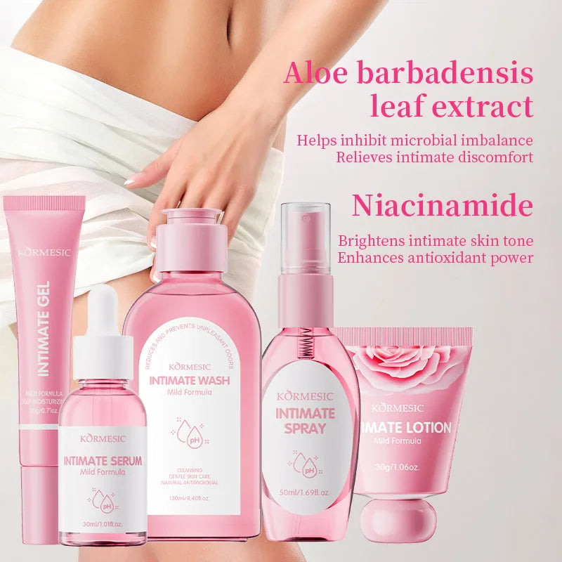 Women Private Parts Care Set Keep Brightening Improve Odor Reduce Dark Stress Release Body Deodorant Soap Vaginal Tightening Gel