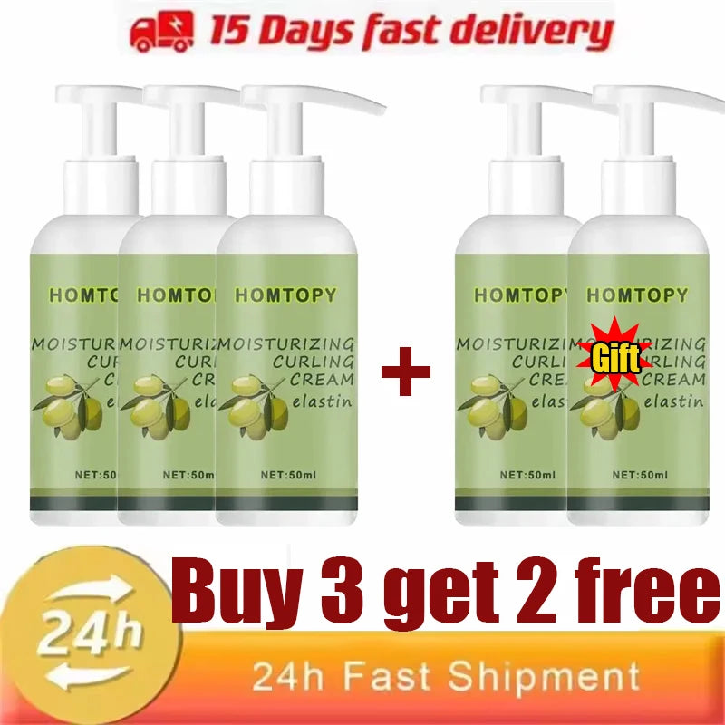 Natural Curl Hair Cream for Curly Hair Styling Curling Moisture Lotion Anti Frizzy Bounce Sculpting Boost Hair Conditioner Care